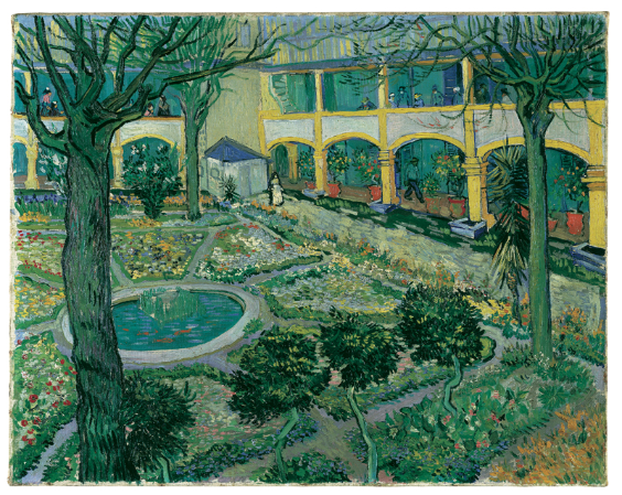 Vincent van Gogh (1853–1890)
Der Innenhof des Hospitals von Arles, 1889
Öl auf Leinwand, 73 x 92 cm
