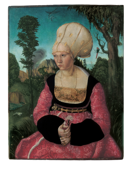 Lucas Cranach d. Ä., Bildnis der Anna Cuspinian-Putsch, Gegenstück zum Bildnis des Dr. Johannes Cuspinian, 1502, Holz, 60 x 45 cm