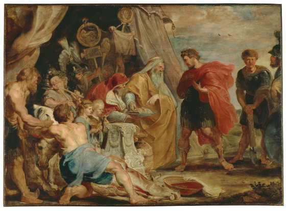 Peter Paul Rubens, Decius Mus befragt die Auspizien, 1617, Holz, 74,6 x 104,1 cm