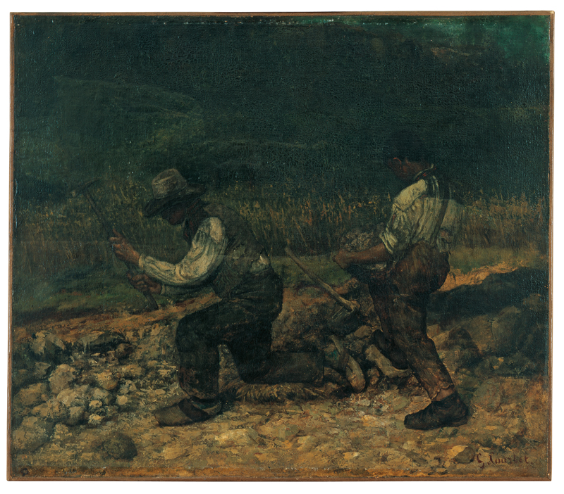 Gustave Courbet, Die Steinklopfer, um 1849, Öl auf Leinwand, 56 x 65 cm