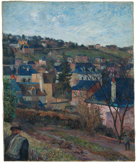 Paul Gauguin, Die blauen Dächer (Rouen), 1884, Öl auf Leinwand, 74 x 60 cm