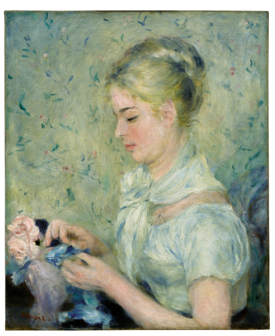 Pierre-Auguste Renoir, Die Modistin, um 1875, Öl auf Leinwand, 59 x 49 cm