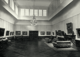 Der grosse Saal der Gemäldegalerie als Anbau zur Villa «Am Römerholz», Maurice Turettini, 1924/25, Unbekannter Photograph, um 1960