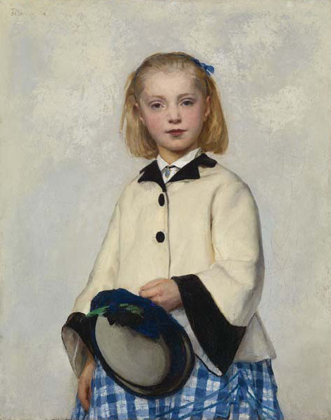 Albert Anker (1831–1910), Des Künstlers Tochter Louise, 1874, Öl auf Leinwand, 80,5 x 65 cm, Museum Oskar Reinhart am Stadtgarten, Winterthur