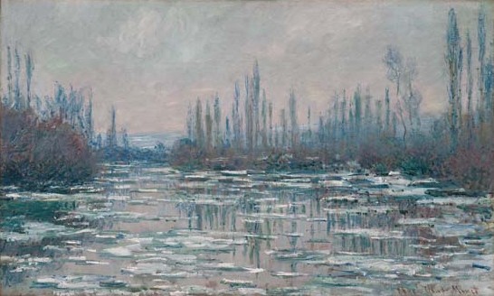 Claude Monet (1840–1926), Die Seine bei Eisgang, 1880/81, Öl auf Leinwand, 60 x 99 cm, Sammlung Oskar Reinhart «Am Römerholz», Winterthur
