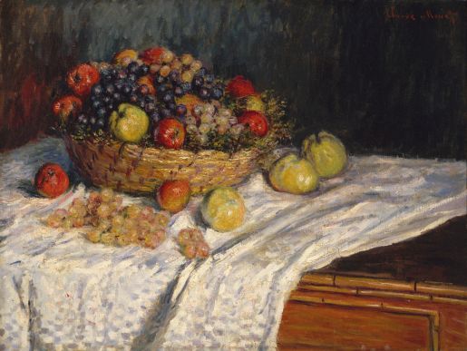 Claude Monet, Corbeille de fruits (pommes et raisin), 1878, Öl auf Leinwand, 67,6 x 89,5 cm, The Metropolitan Museum of Art, New York, Schenkung von Henry R. Luce, 1957