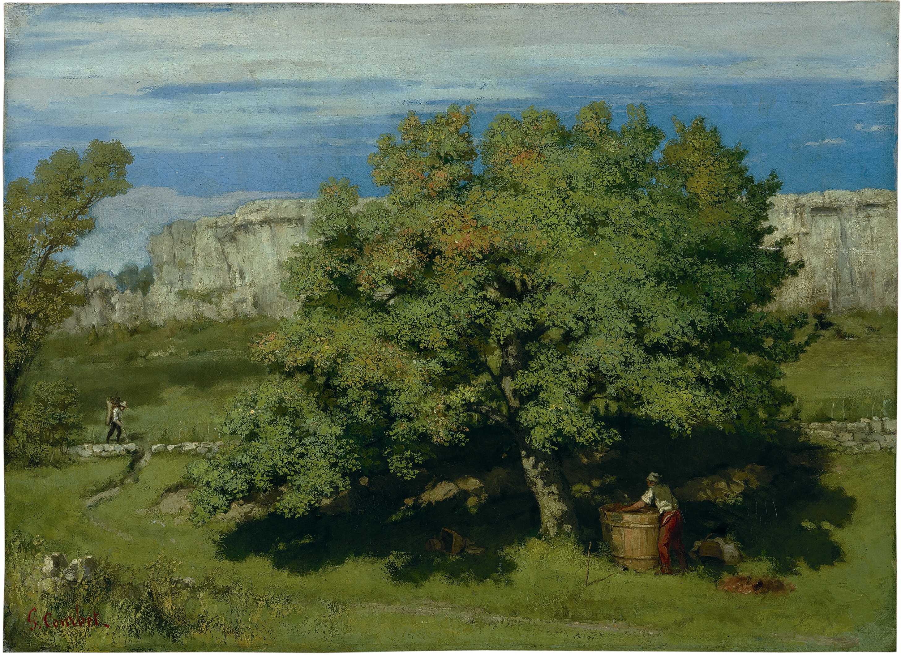 Weinlese in Ornans um 1848