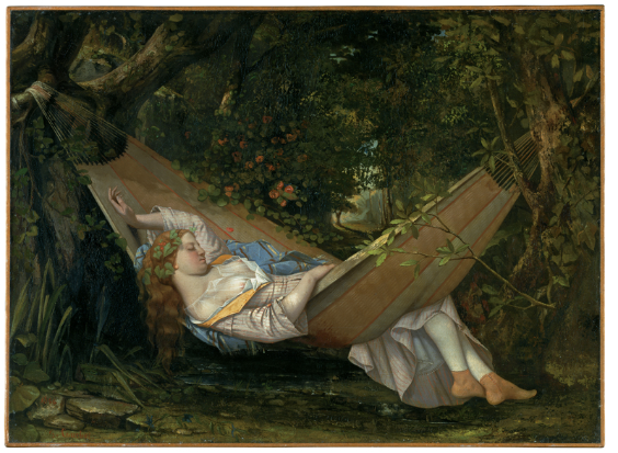 Gustave Courbet, The Hammock 1844, Oil on canvas, 70,5 x 97 cm