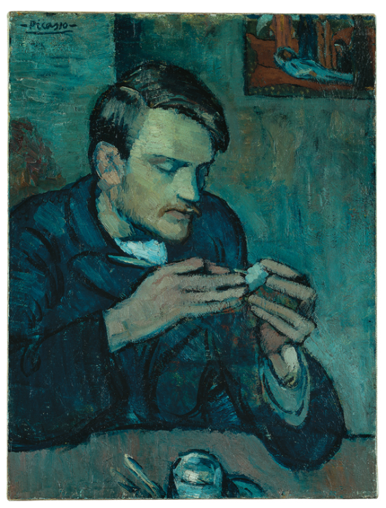 Pablo Picasso <br /> Portrait of Mateu Fernández de Soto 1901<br /> Oil on canvas, 61,3 x 46,5 cm