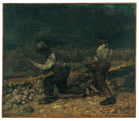 Gustave Courbet <br /> The Stonebreakers c. 1849<br /> Oil on canvas, 56 x 65 cm