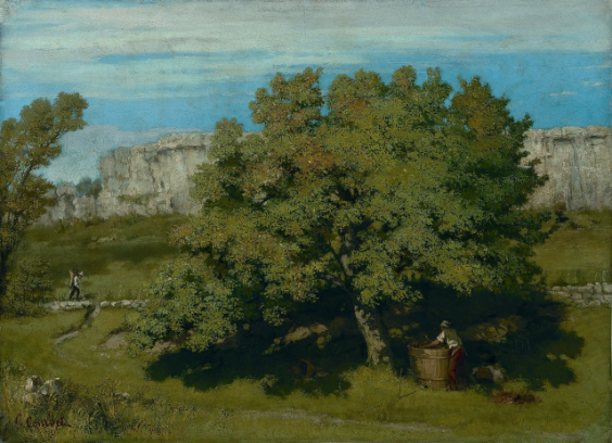 Gustave Courbet<br /> Vintage at Ornans c. 1848<br /> Oil on canvas, 71 x 97 cm