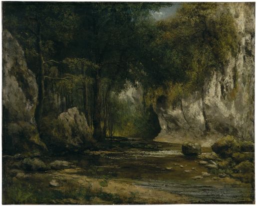 Gustave Courbet (Ornans 1819–1877 La Tour-de-Peilz), Forest Scene with Stream, after 1855, Oil on canvas, 65 x 80 cm, Oskar Reinhart Collection ‘Am Römerholz’, Winterthur