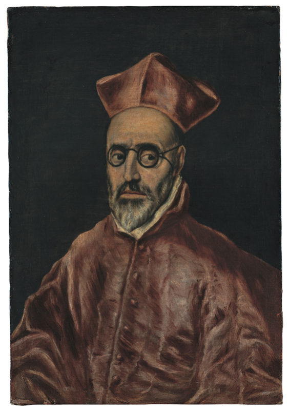 El Greco<br /> Portrait d’un cardinal, vers 1600-1614<br /> huile sur toile, 74,5 x 51 cm