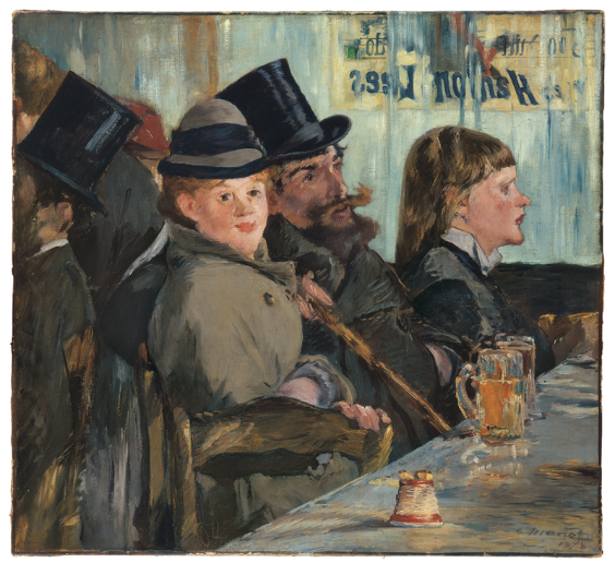 Edouard Manet<br /> Im Café signiert und datiert, 1878<br /> Öl auf Leinwand, 78 x 84 cm